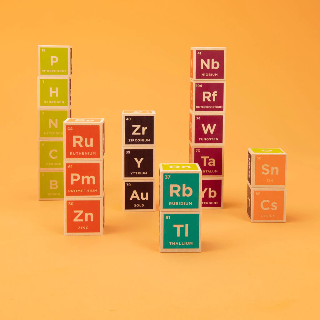 Wooden Periodic Table Elemental Blocks