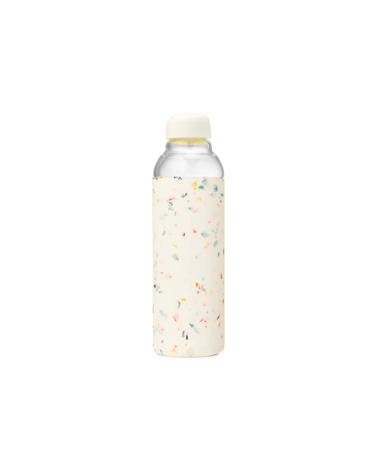 Terrazzo Cream Glass Water Bottle 20oz