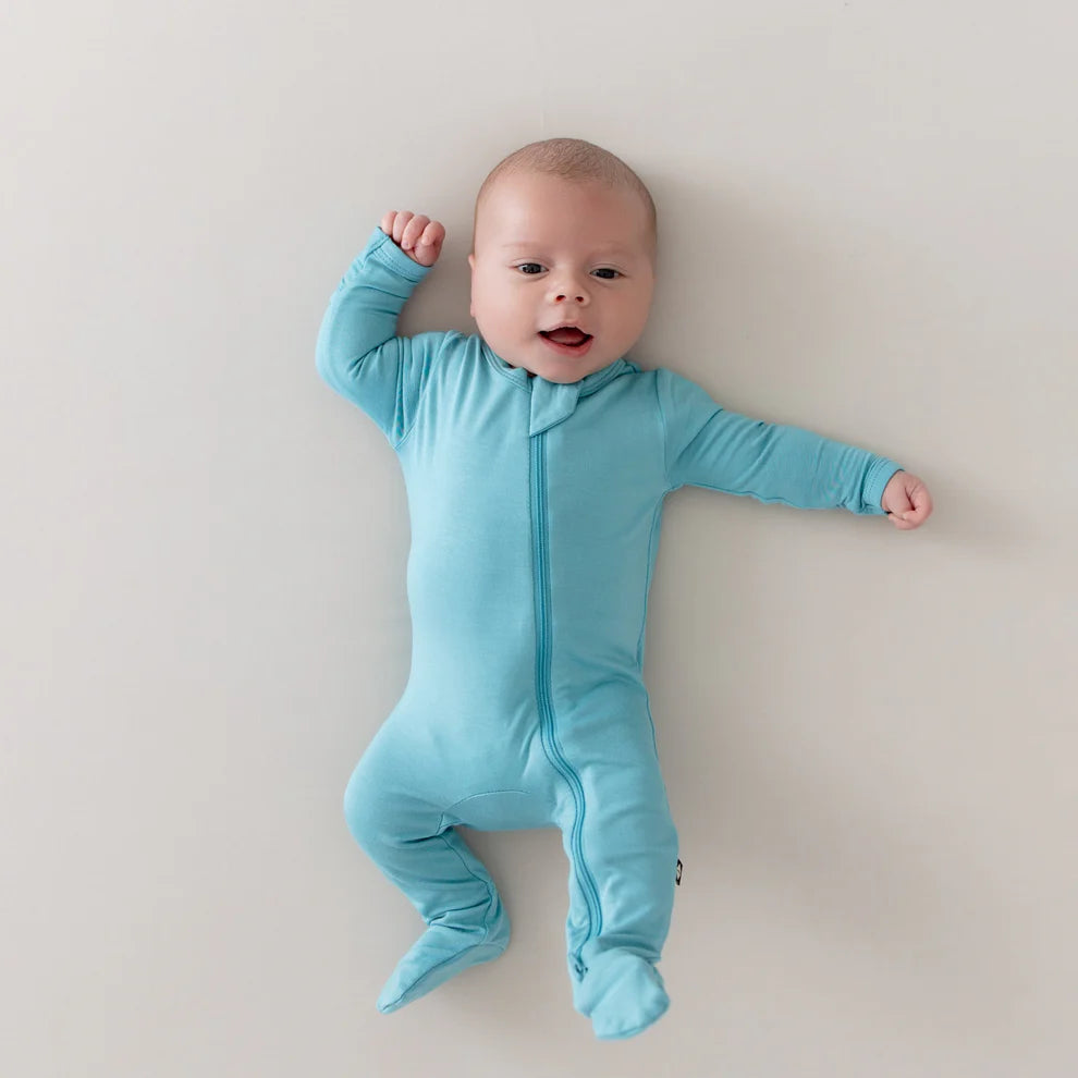 Zippered Footie in Makai