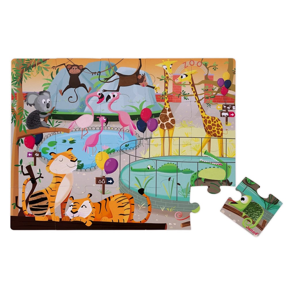 A Day at the Zoo Tactile Puzzle - 20 Piece Janod Lil Tulips