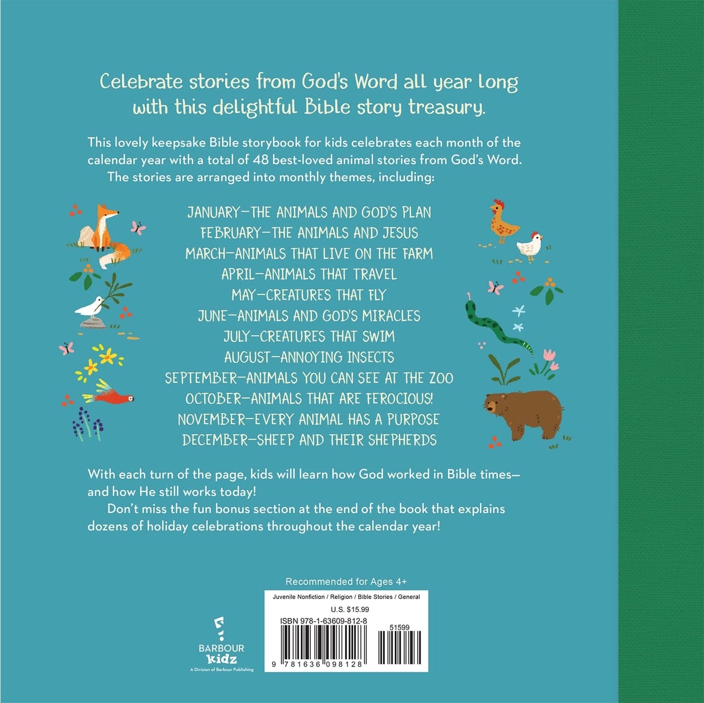 A Year of Bible Animal STORIES Barbour Publishing Lil Tulips