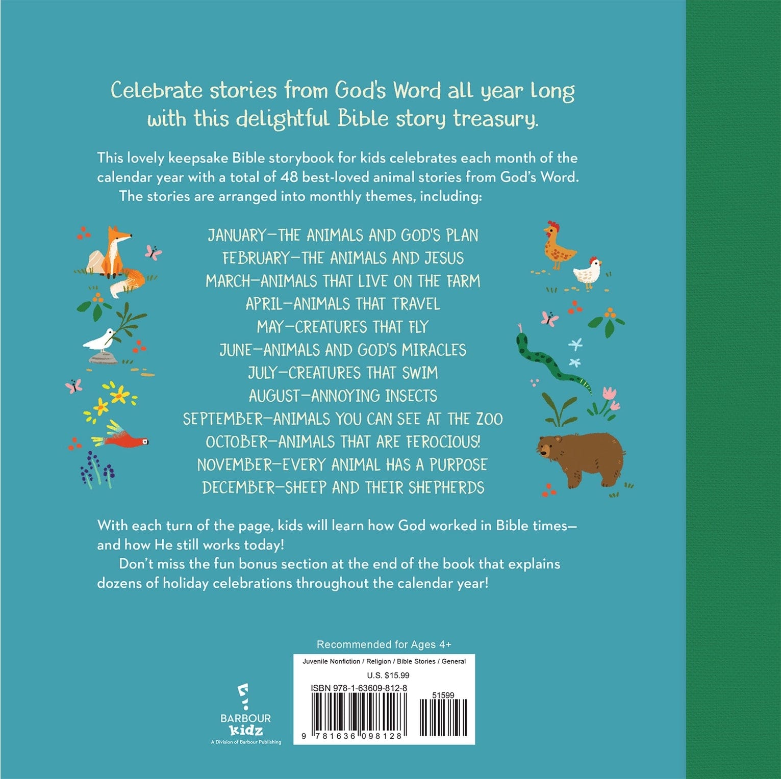 A Year of Bible Animal STORIES Barbour Publishing Lil Tulips
