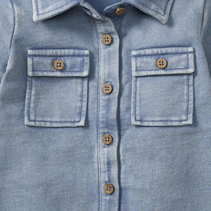 Acid Wash Infant Jumpsuit Burt's Bees Baby Lil Tulips