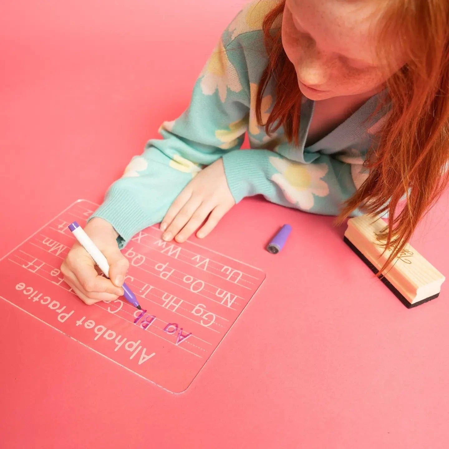 Acrylic Dry-Erase Alphabet Tracing Practice Board The Type Set Co. Lil Tulips