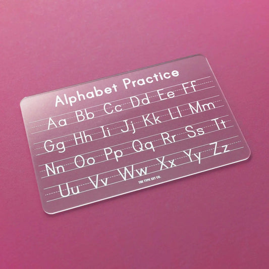 Acrylic Dry-Erase Alphabet Tracing Practice Board The Type Set Co. Lil Tulips