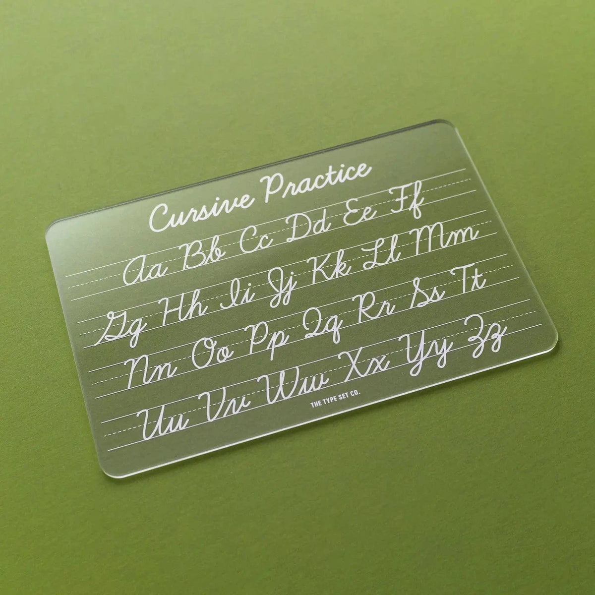 Acrylic Dry-Erase Cursive Tracing Practice Board | The Type Set Co.