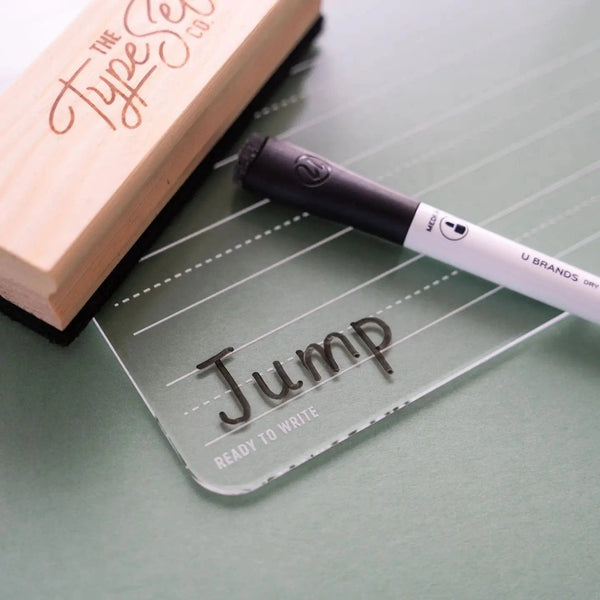 Acrylic Dry-Erase Freestyle Writing Practice Board The Type Set Co. Lil Tulips