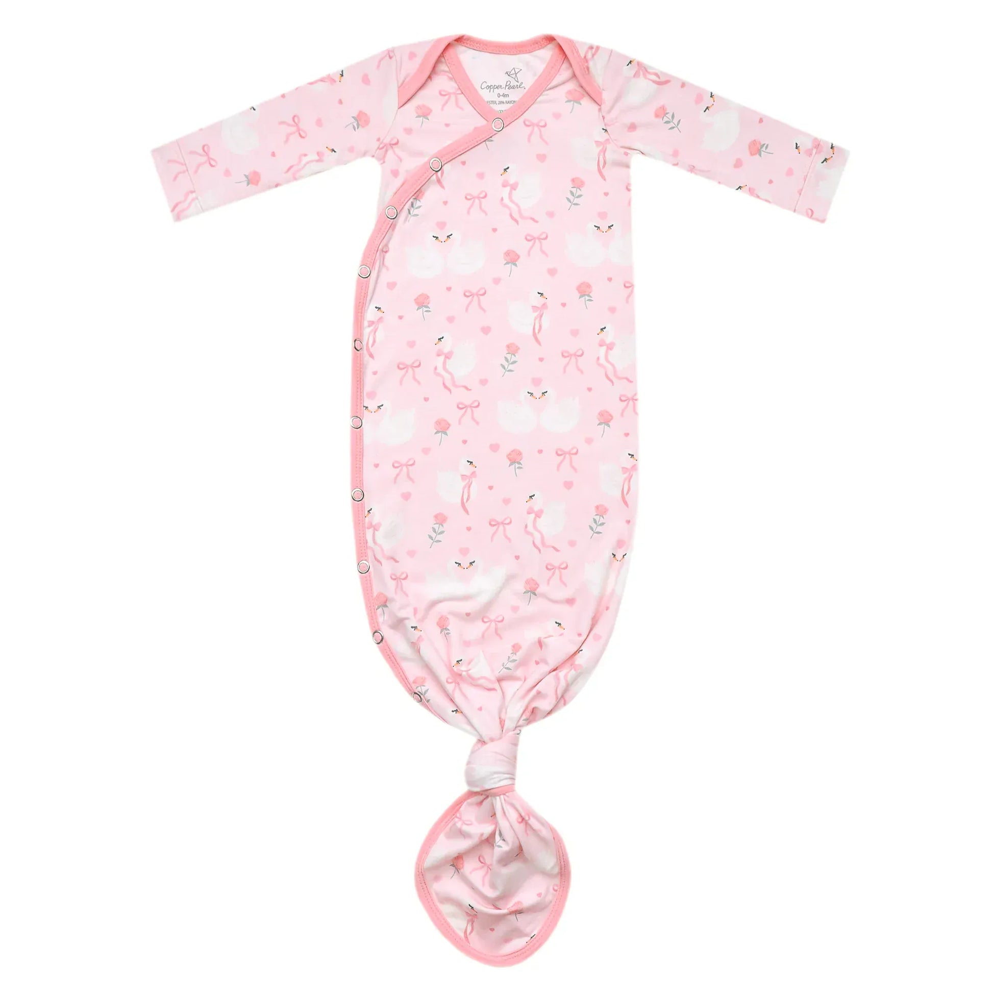 Adelia Newborn Knotted Gown Copper Pearl Lil Tulips