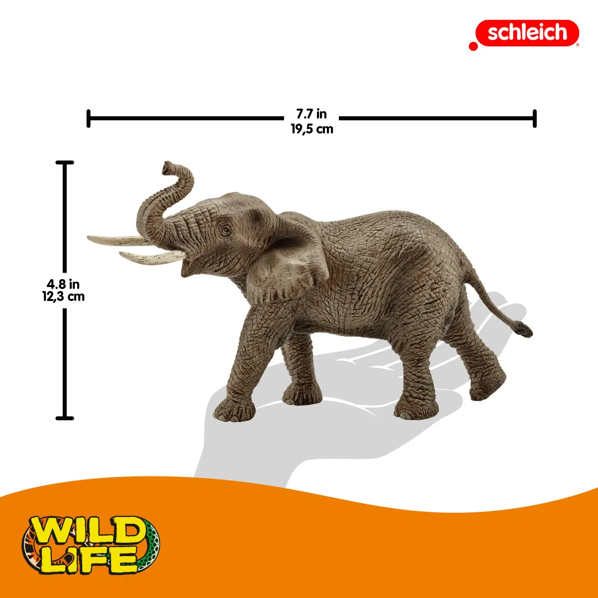 African Elephant, Male Safari Animal Toy Schleich Lil Tulips