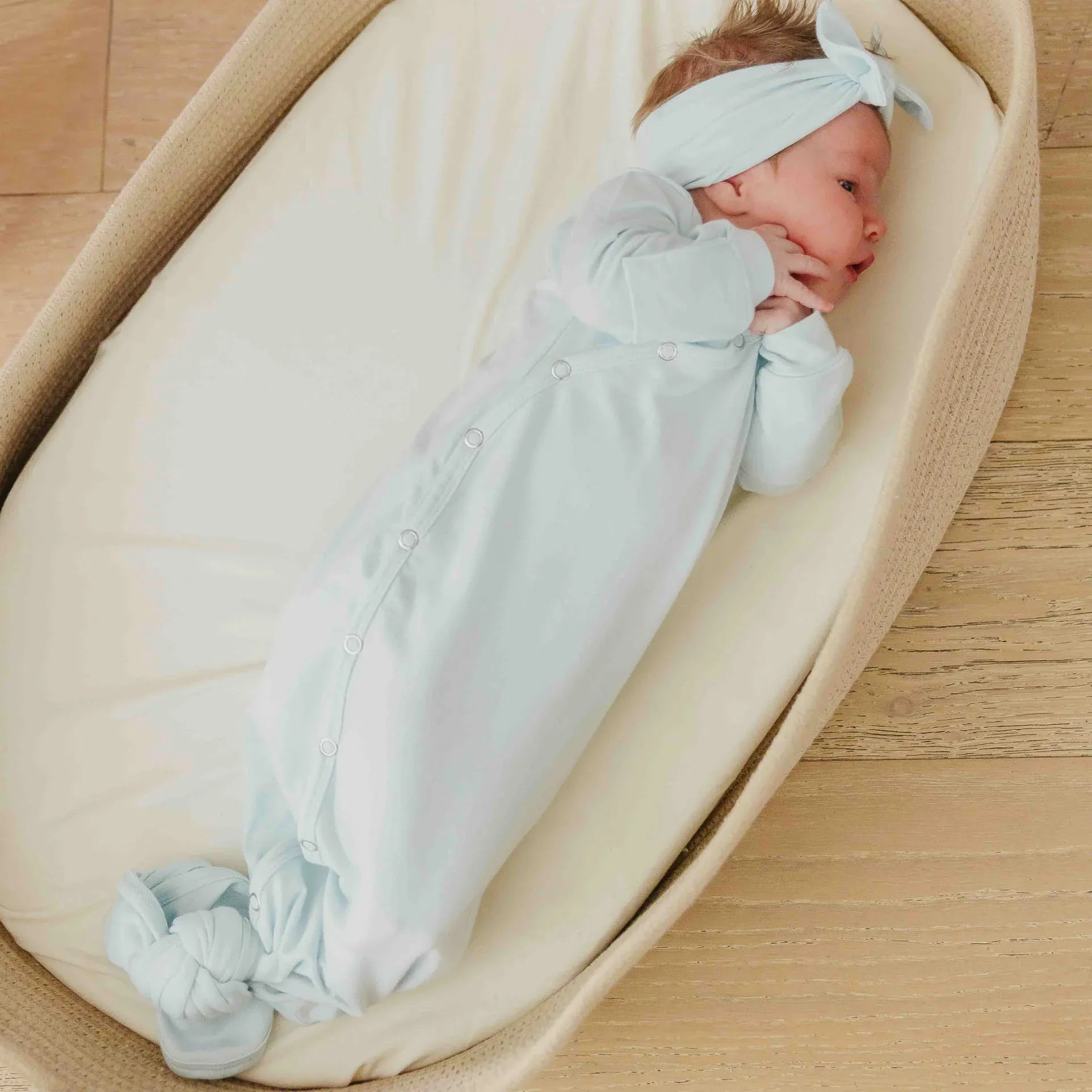 Air Newborn Knotted Gown Copper Pearl Lil Tulips