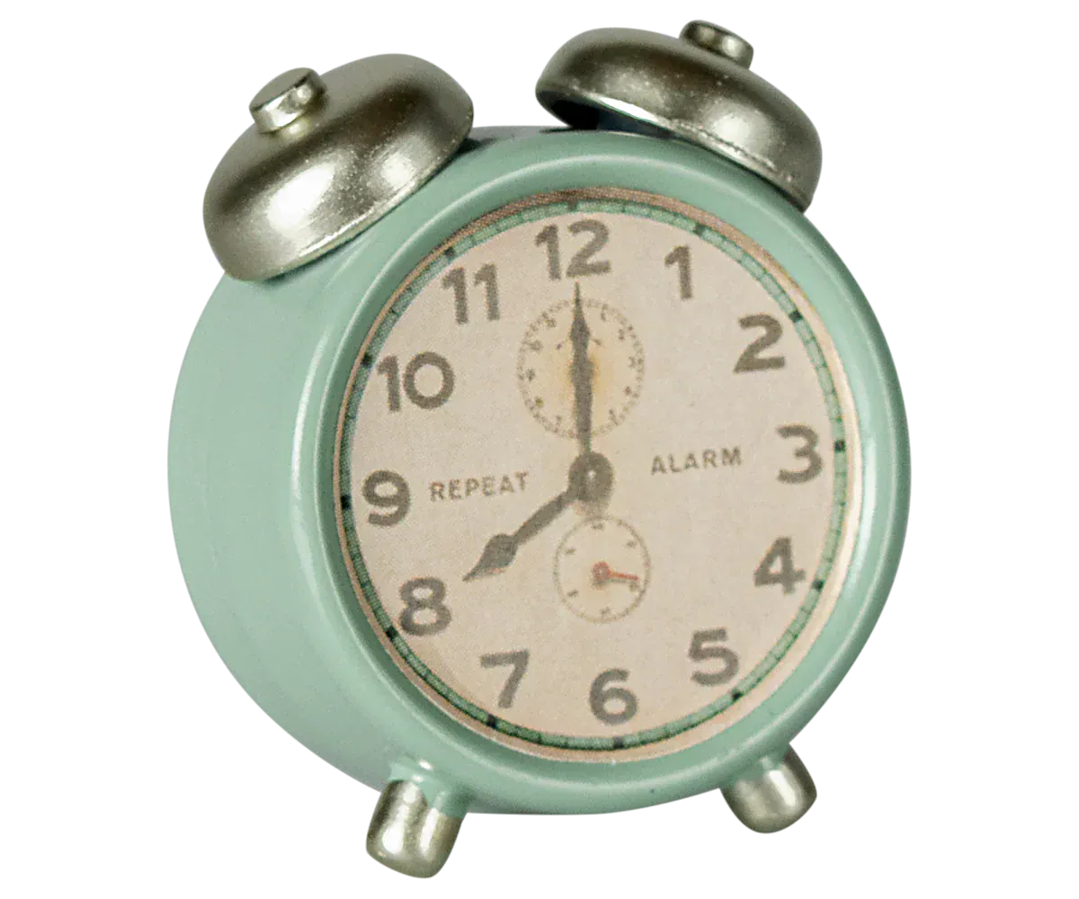 Alarm clock, Mouse - Mint Maileg Lil Tulips