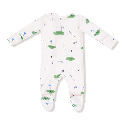All Fore Golf - 2 Way Zipper Footie Angel Dear Lil Tulips