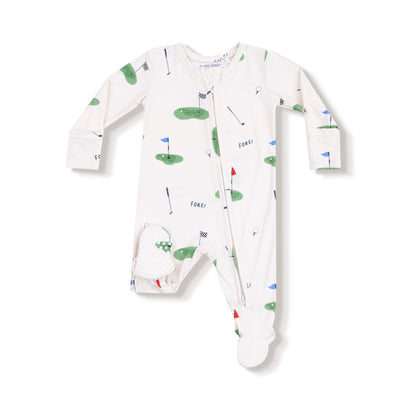 All Fore Golf - 2 Way Zipper Footie Angel Dear Lil Tulips