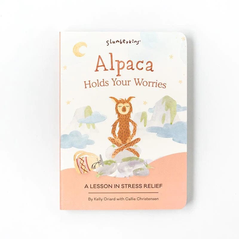 Alpaca Holds Your Worries Board Book Slumberkins Lil Tulips