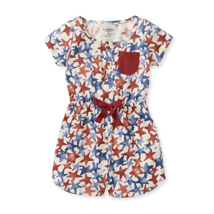American Stars Girl Romper 0-3M Burt's Bees Baby Lil Tulips