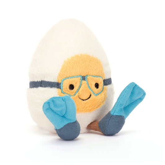 Amuseable Boiled Egg Scuba JellyCat Lil Tulips