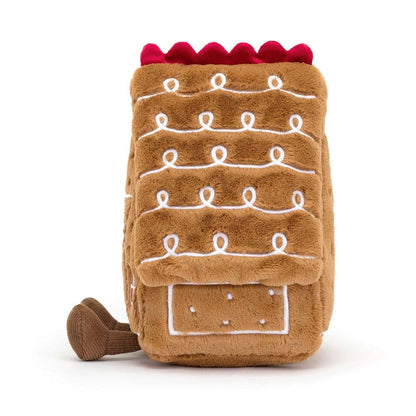 Amuseables Gingerbread House JellyCat Stuffed Animals Lil Tulips
