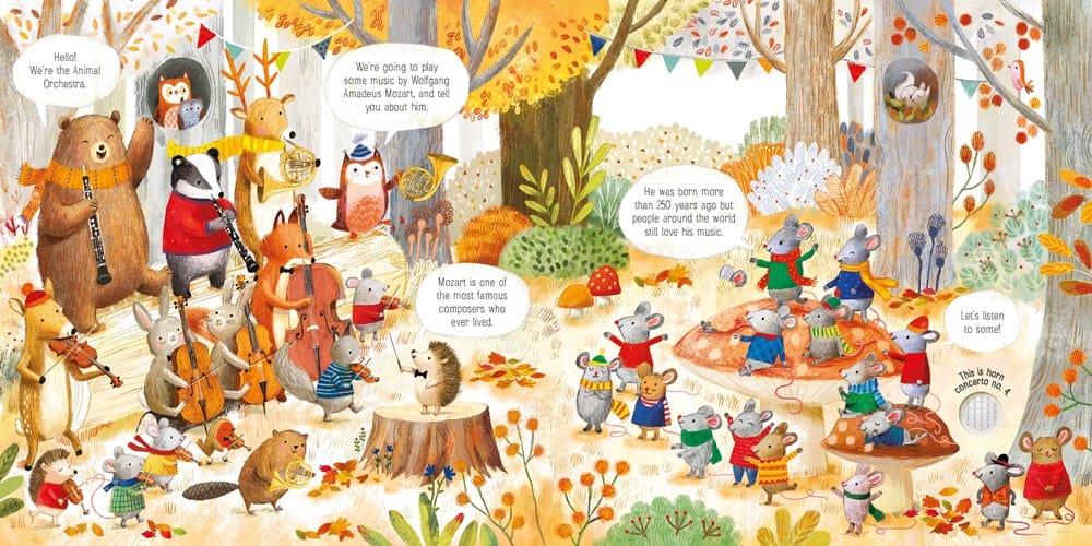 Animal Orchestra Plays Mozart - Musical Book Harper Collins Childrens Lil Tulips