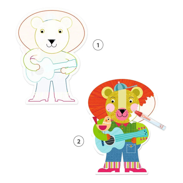 Animal Party Paint with Water Activity Set Djeco Lil Tulips
