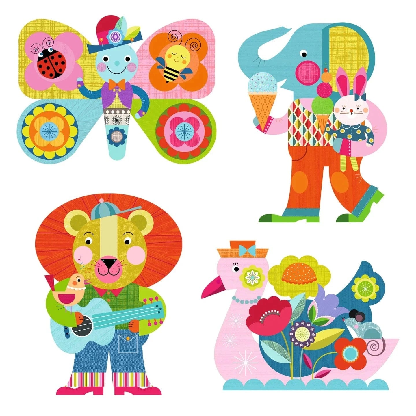 Animal Party Paint with Water Activity Set Djeco Lil Tulips