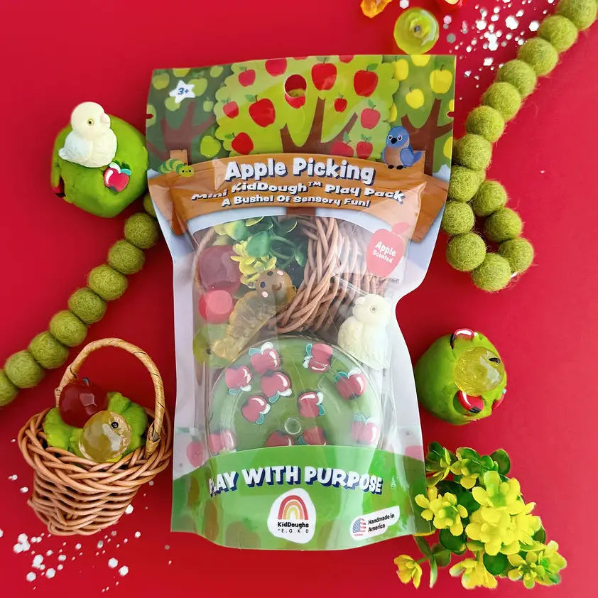 Apple Picking Mini Kiddough Play Pack - 2oz Earth Grown KidDoughs Lil Tulips
