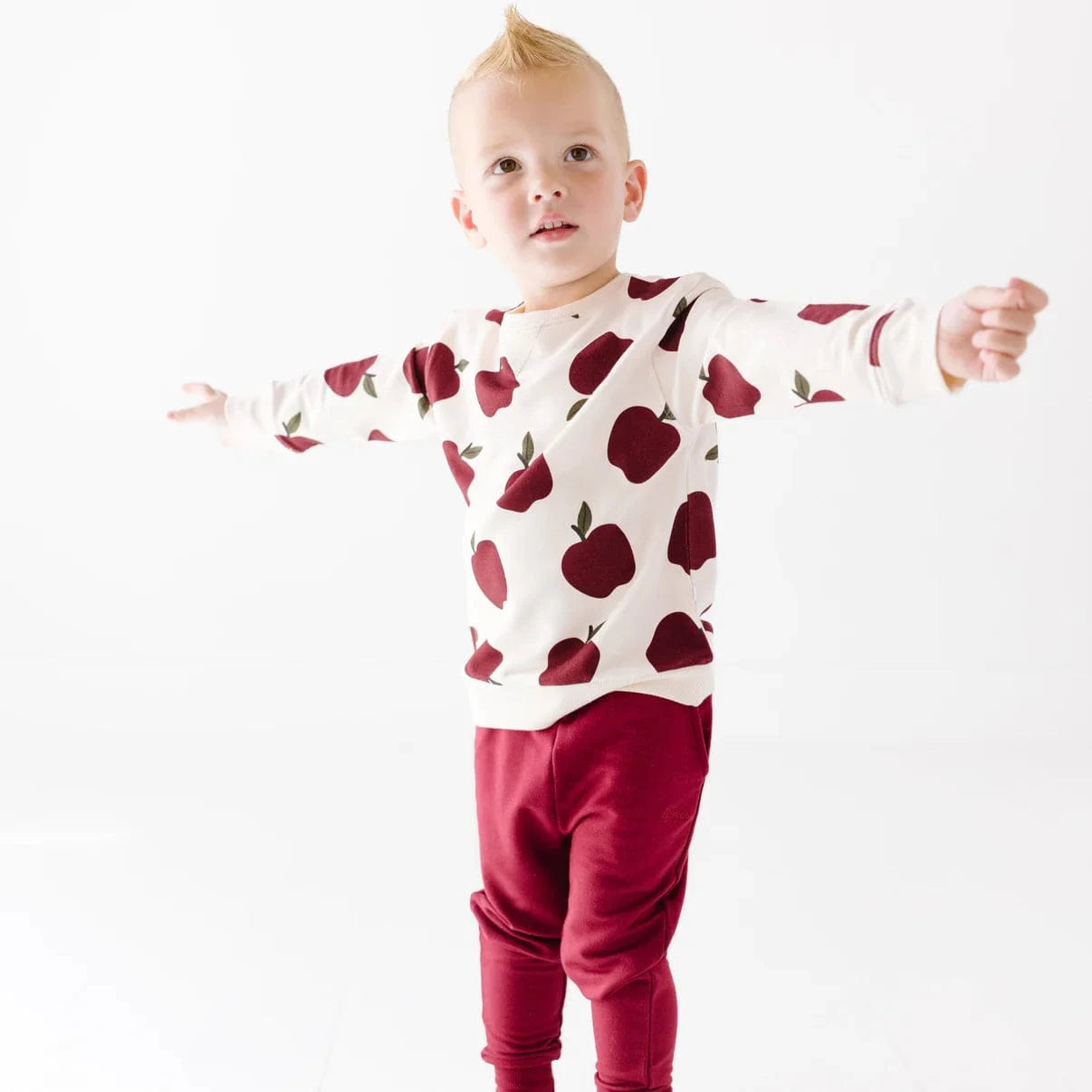 Apples Bamboo French Terry Pullover Brave Little Ones Lil Tulips