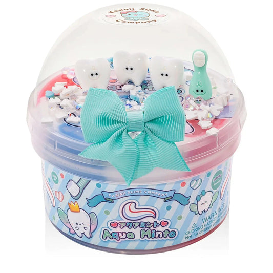 Aqua Minto Glossy Clear Slime Kawaii Slime Company Lil Tulips