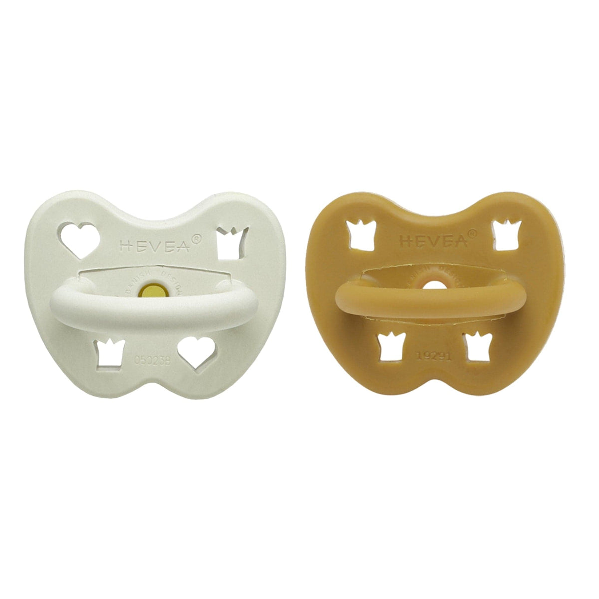 Arctic Amber Round Pacifiers – 3–36 Months (2-Pack) Hevea Lil Tulips