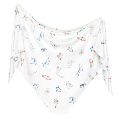 Arctic Wonder Knit Swaddle Blanket Copper Pearl Lil Tulips