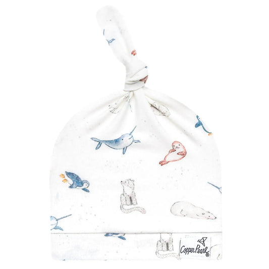 Arctic Wonder Top Knot Hat Copper Pearl Lil Tulips