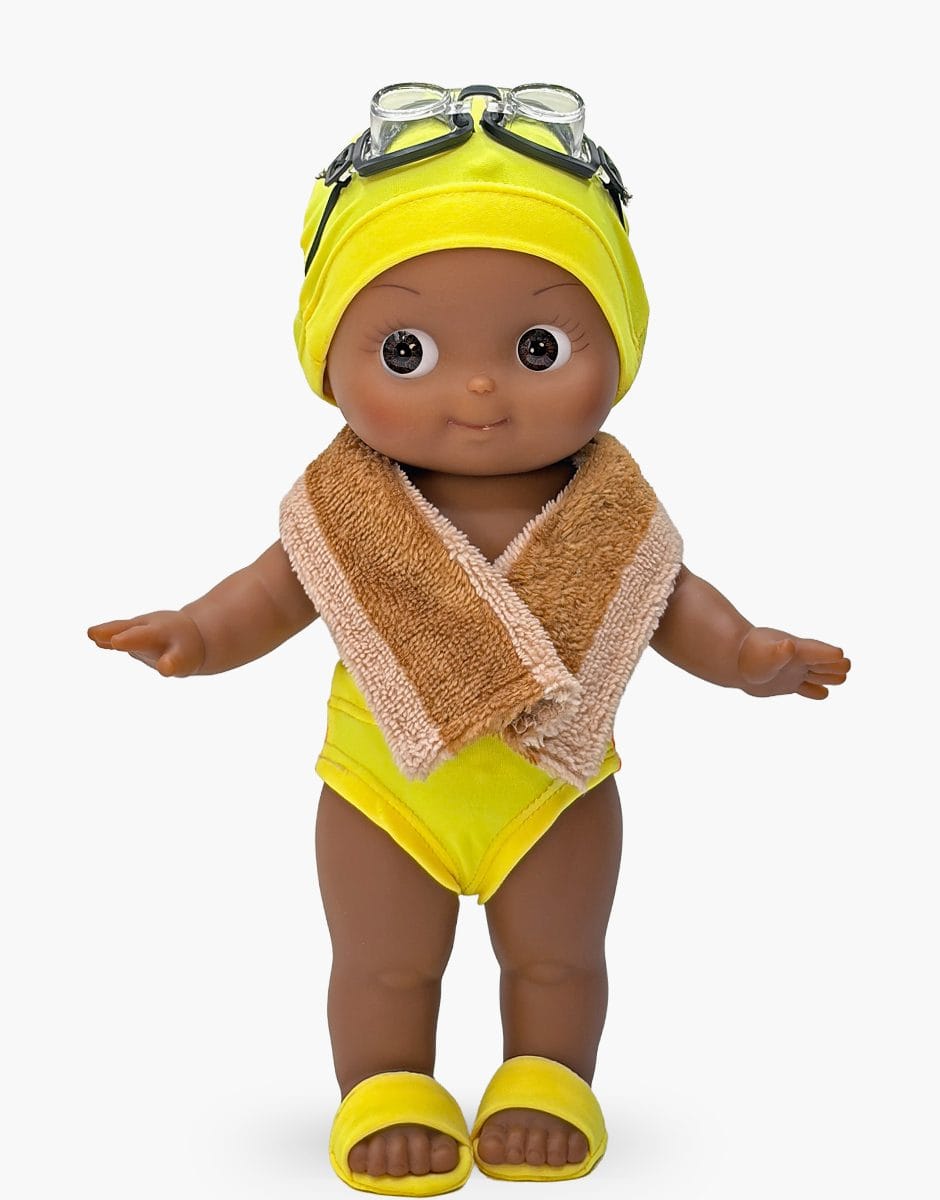 Arsene Mini Panchas Doll - Yellow Swim Outfit Minikane Lil Tulips