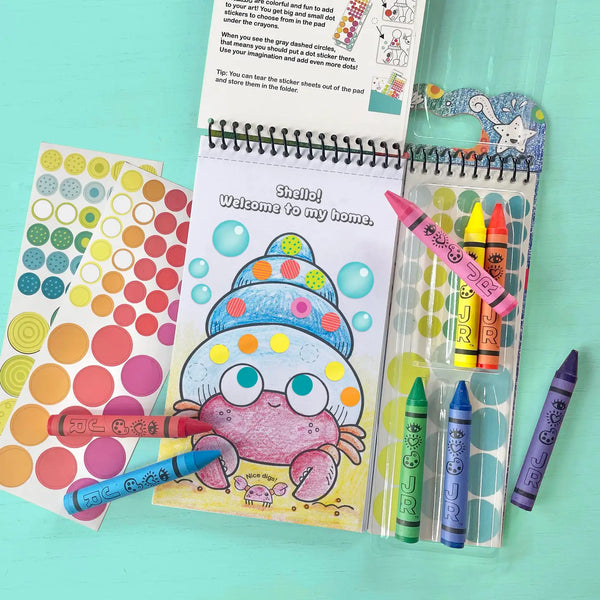 Art On the Go! Going Dotty Ocean Bright Stripes Lil Tulips