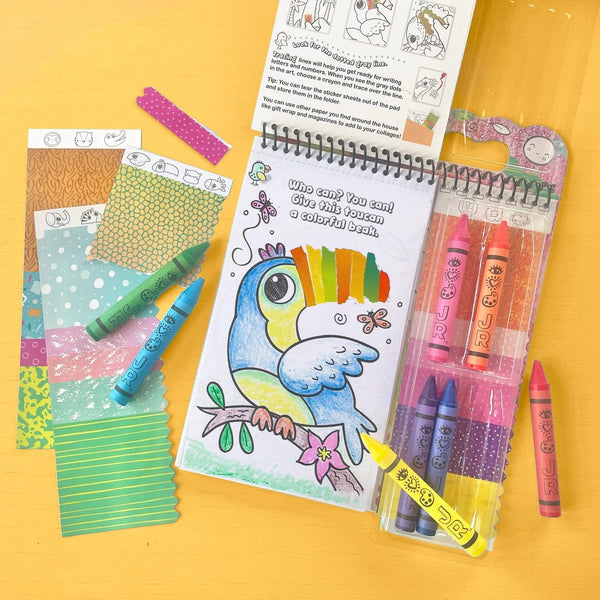 Art On the Go! Safari Collage Bright Stripes Lil Tulips