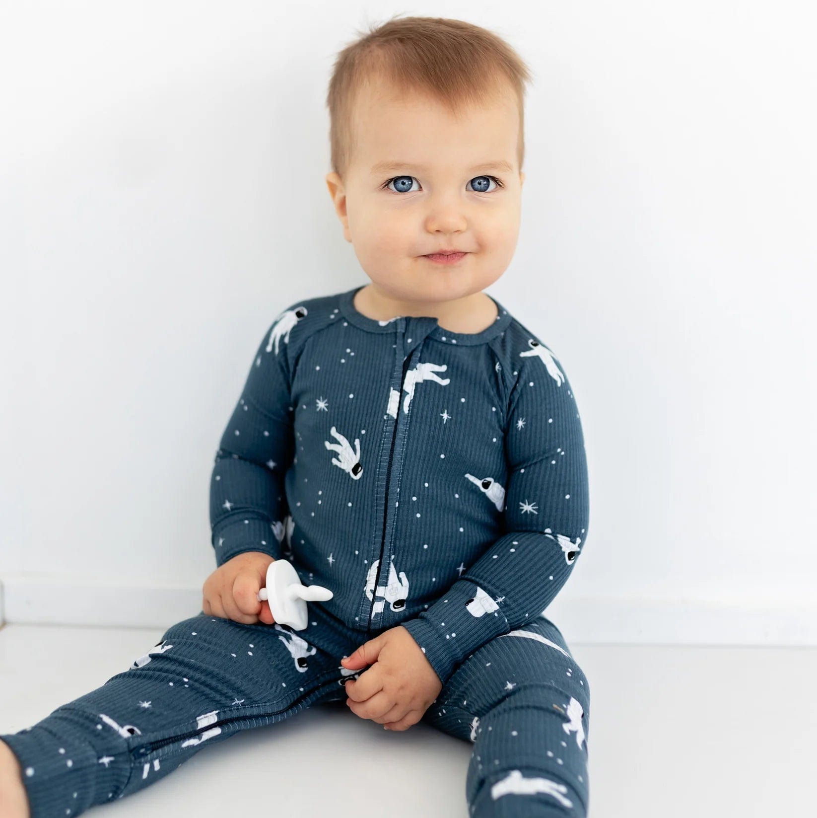 Astronauts Ribbed Zip Romper Brave Little Ones Lil Tulips