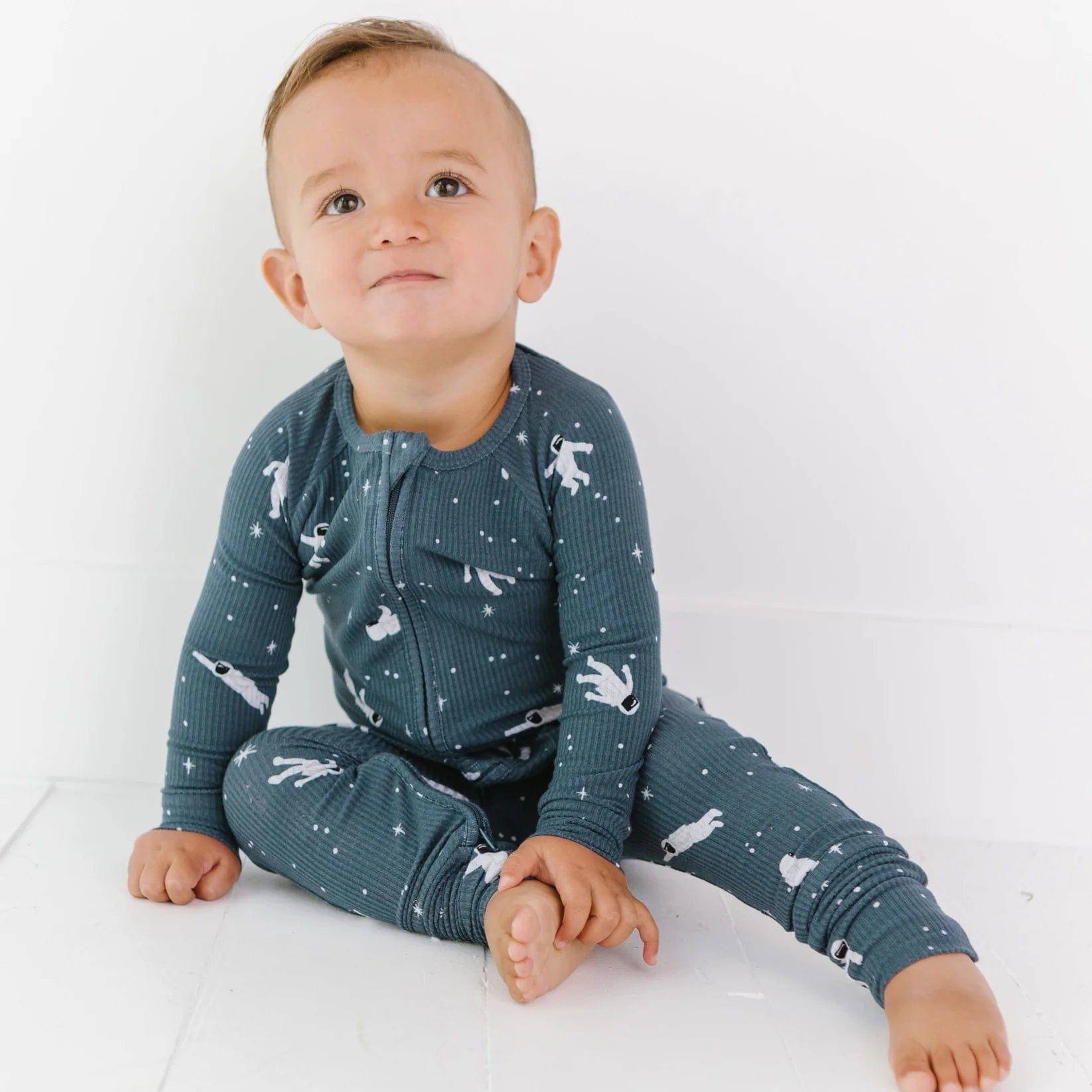 Astronauts Ribbed Zip Romper Brave Little Ones Lil Tulips