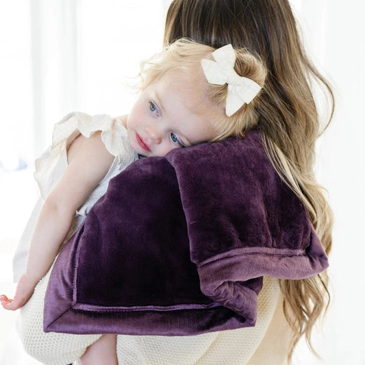 Aubergine Lush Blanket Saranoni Lil Tulips