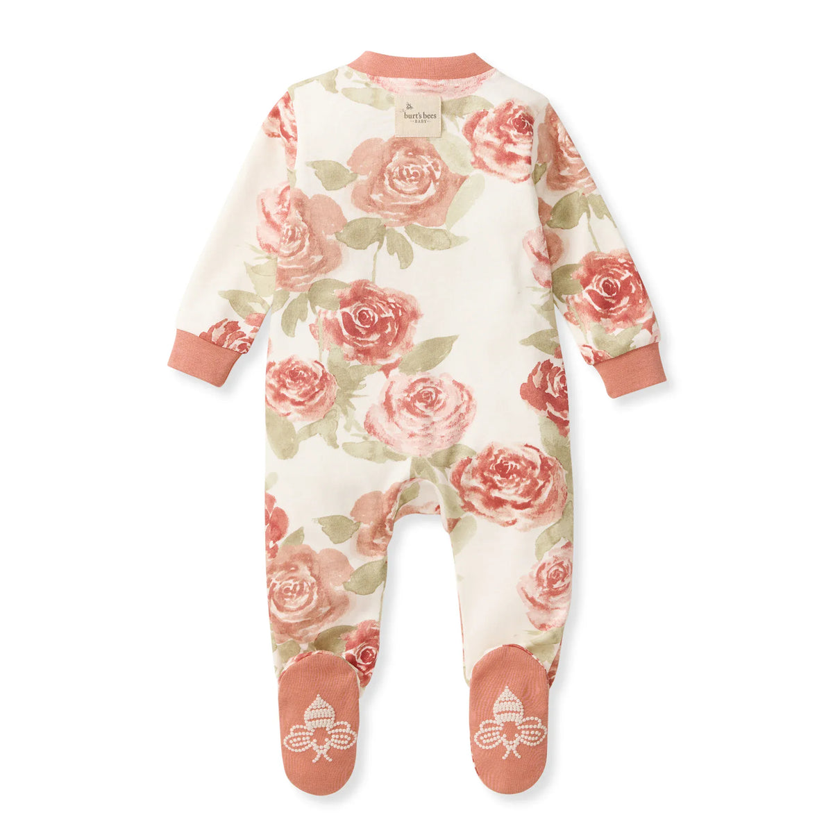 Autumn Rose Garden Organic Cotton Sleep & Play Footed Burt's Bees Baby Lil Tulips