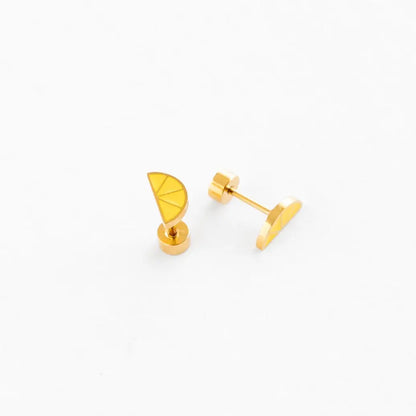 Lemon Flat Back Earrings