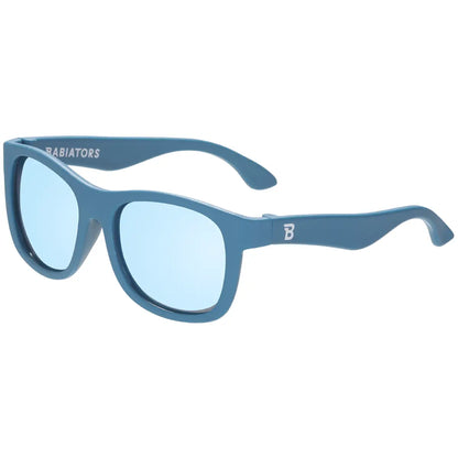 Midnight Blue Polarized Navigator Sunglasses with Mirrored Lens
