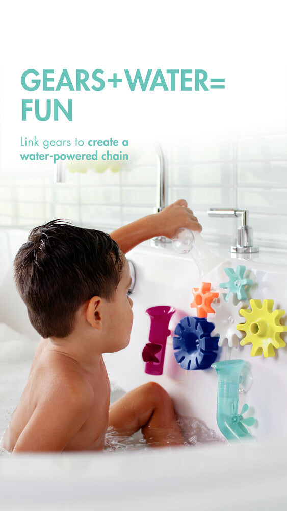 Cogs Bath Toy - Navy/Yellow