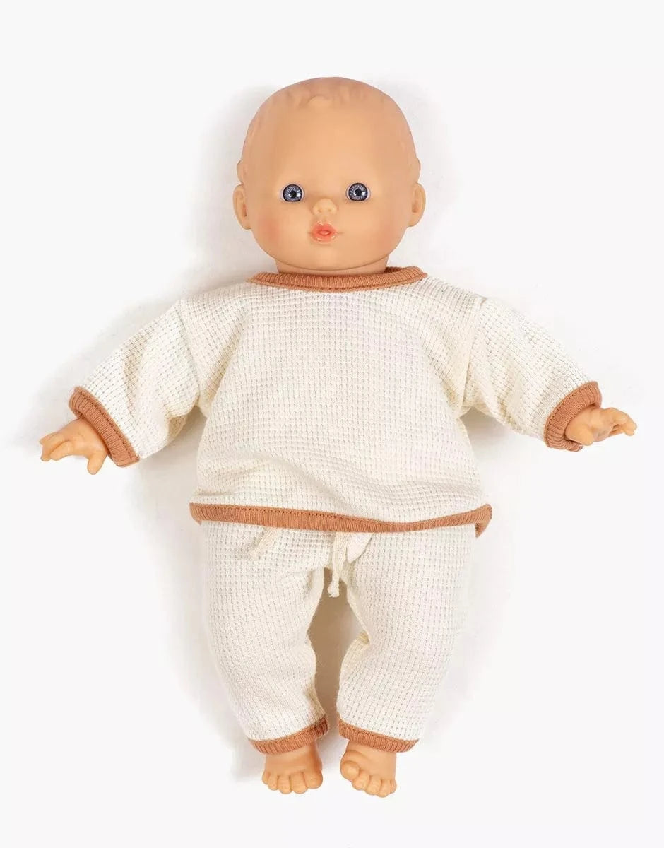 Babies Clothing – Cocoon Honeycomb Jog Set Putty Minikane Lil Tulips