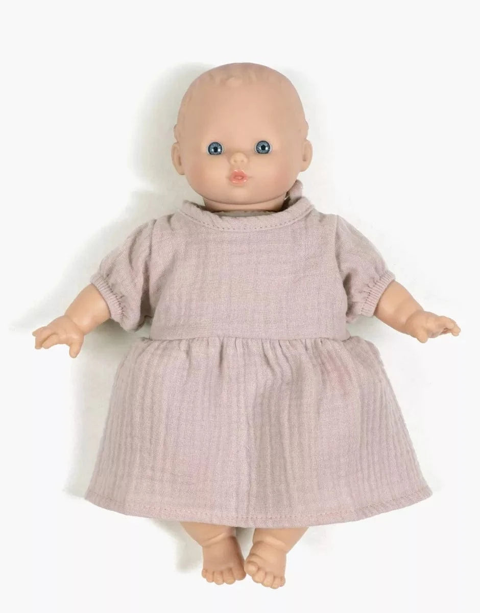 Babies Clothing – Faustine dress in Orchid Pink Minikane Lil Tulips