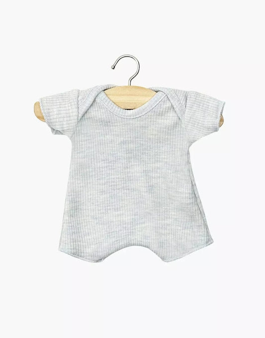 Babies Clothing – Heather blue shorty bodysuit Minikane Lil Tulips