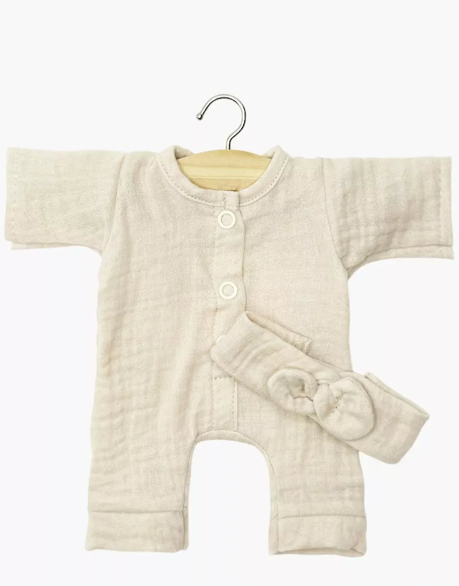 Babies Clothing: Lili Jumpsuit Set in Mastic Minikane Lil Tulips