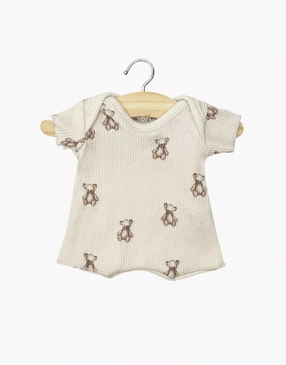 Babies Clothing – Little Bears Ribbed shorty bodysuit Minikane Lil Tulips