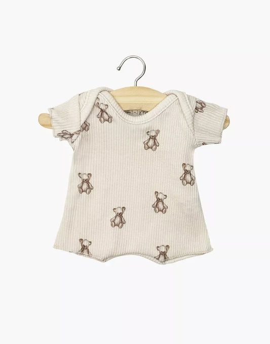 Babies Clothing – Little Bears Ribbed shorty bodysuit Minikane Lil Tulips