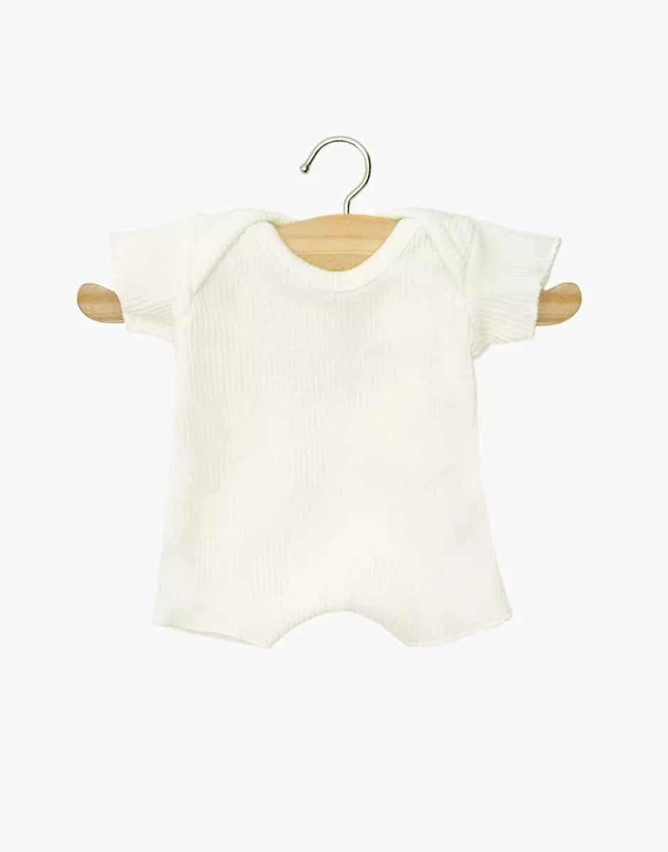 Babies Clothing – Putty Ribbed shorty bodysuit Minikane Lil Tulips