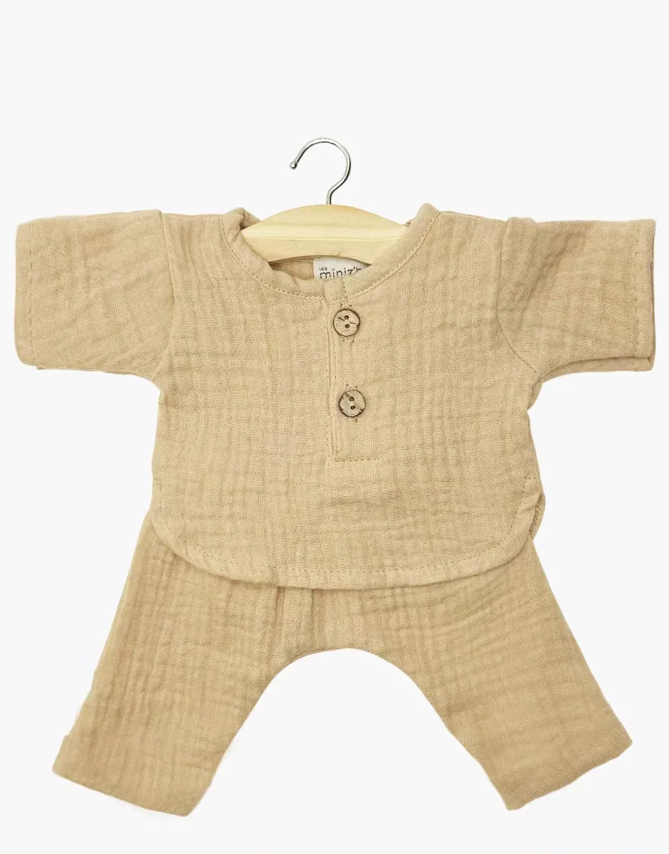 Babies Doll Clothing Andrea long-sleeved set in Latte Minikane Lil Tulips