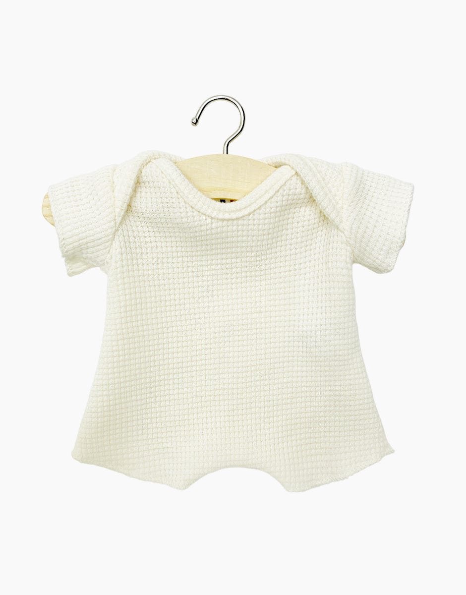 Babies – Ecru Honeycomb Knit Shorty Bodysuit Minikane Lil Tulips