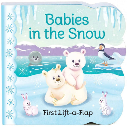 Babies in the Snow Lift-A-Flap Board Book Cottage Door Press Lil Tulips